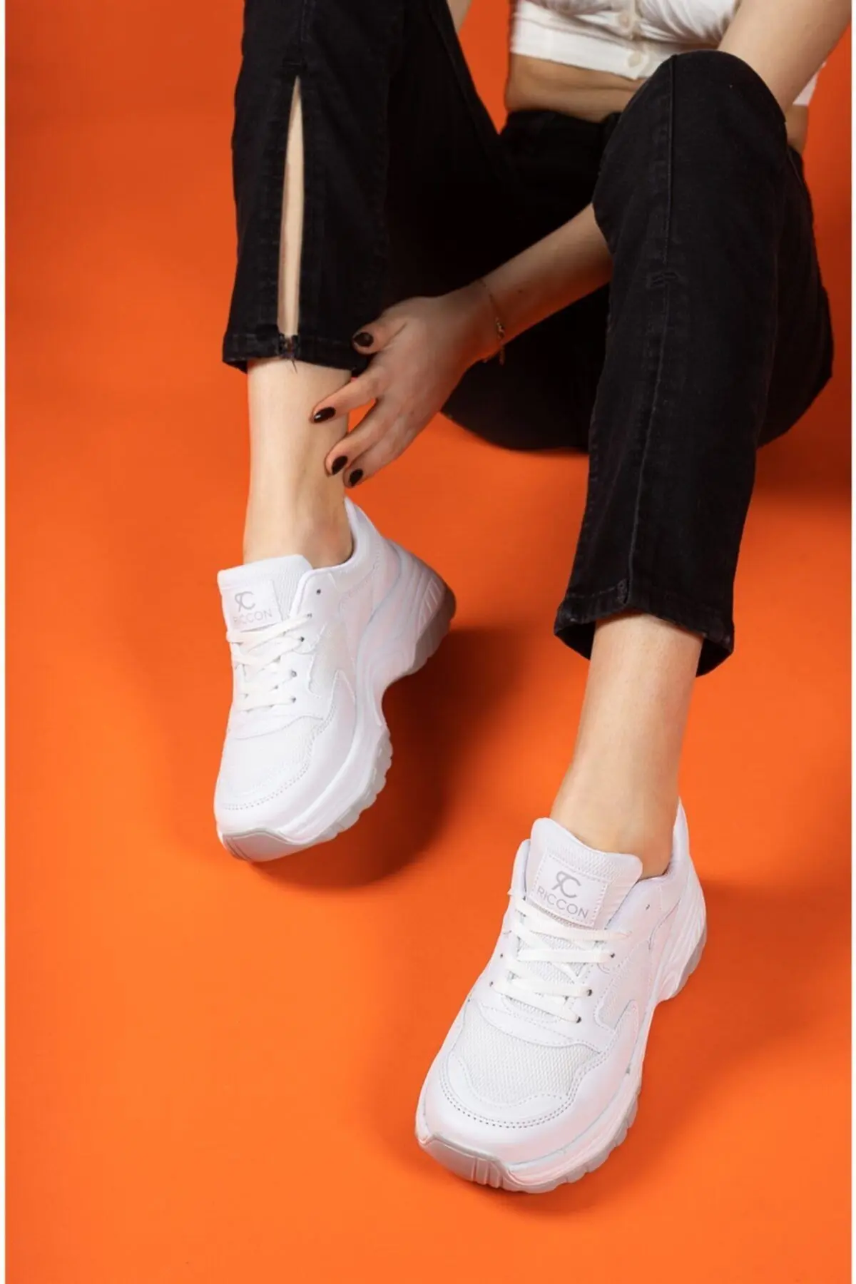 Riccon Beyaz Kadın Sneaker 0012140 Beyaz