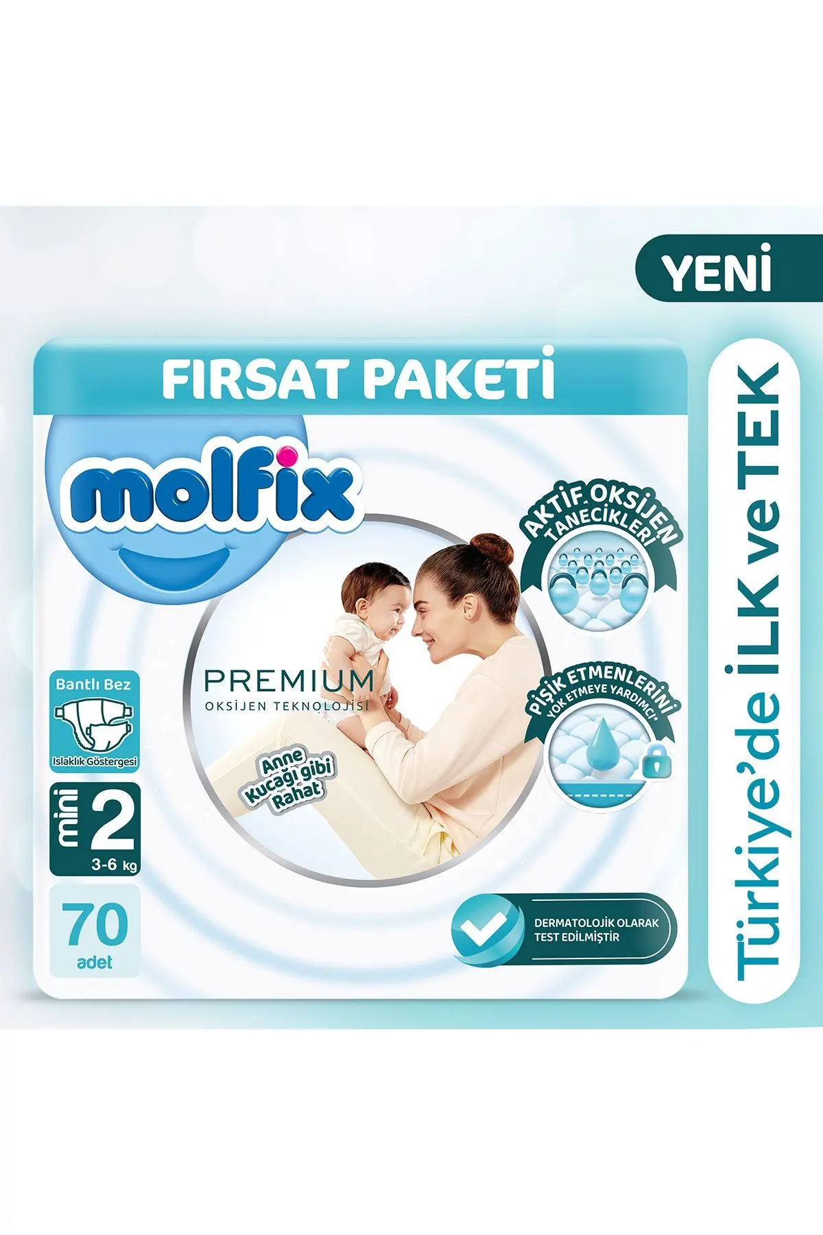 Molfix Premium Fırsat Paketi 2 Beden 70 Adet 2