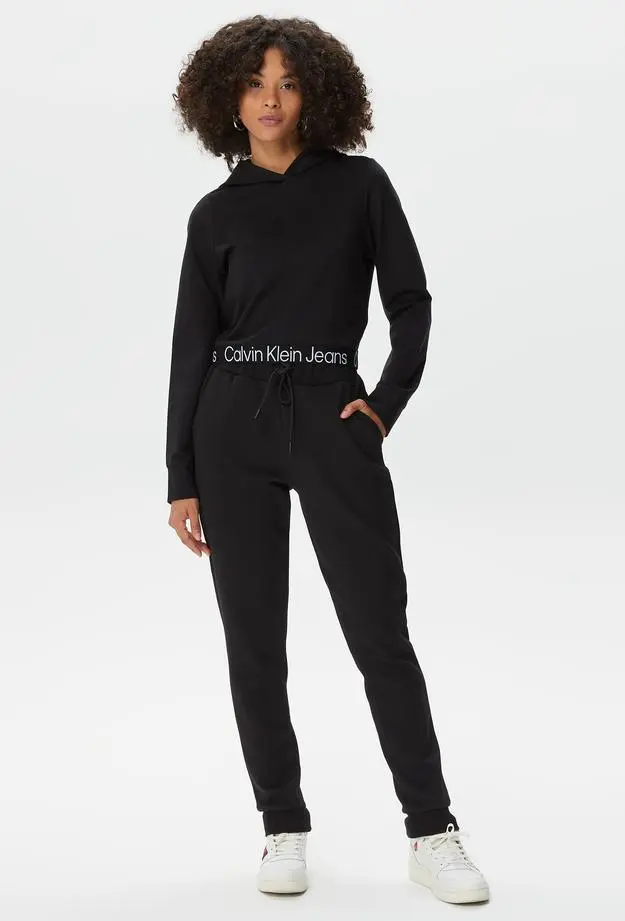Calvin Klein Calvin Klein Tape Milano Siyah Kadın Sweatshirt S