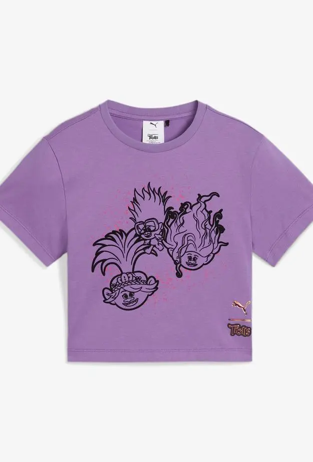 Puma Puma X Trolls Graphic Çocuk Mor T-Shirt