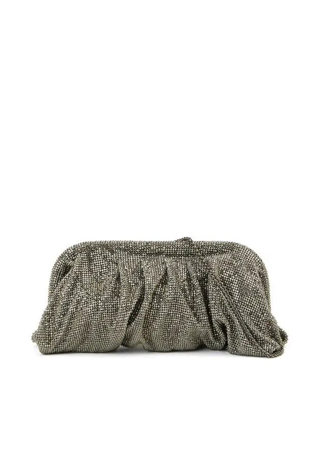 Network Network Kadın Platin Taşlı Clutch