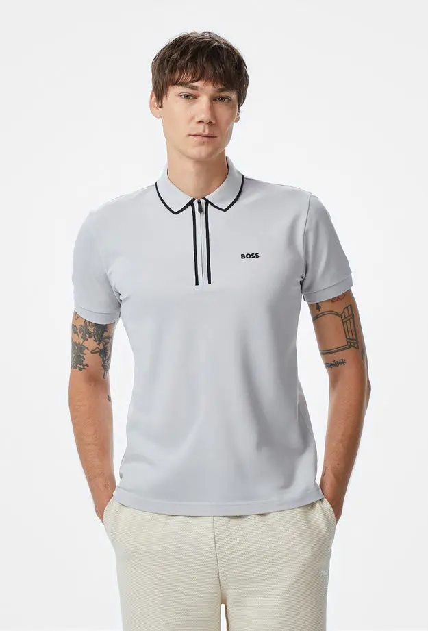 BOSS Boss Philix Tape Erkek Gri Polo S