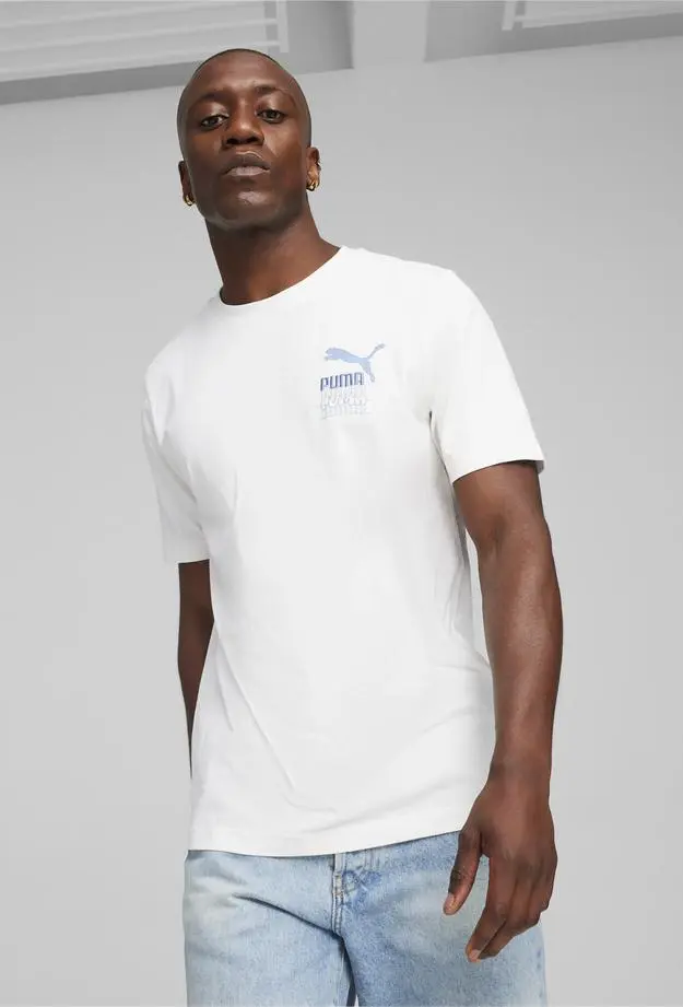 Puma Puma Brand Love Graphic Erkek Beyaz T-Shirt
