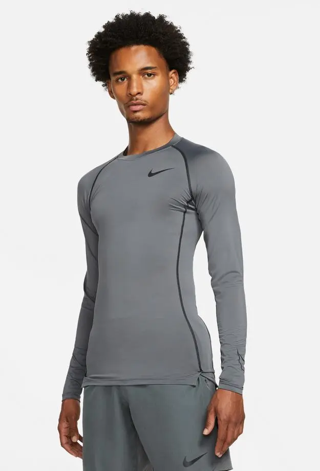 Nike Nike Pro Dri-FIT Top Erkek Gri T-Shirt
