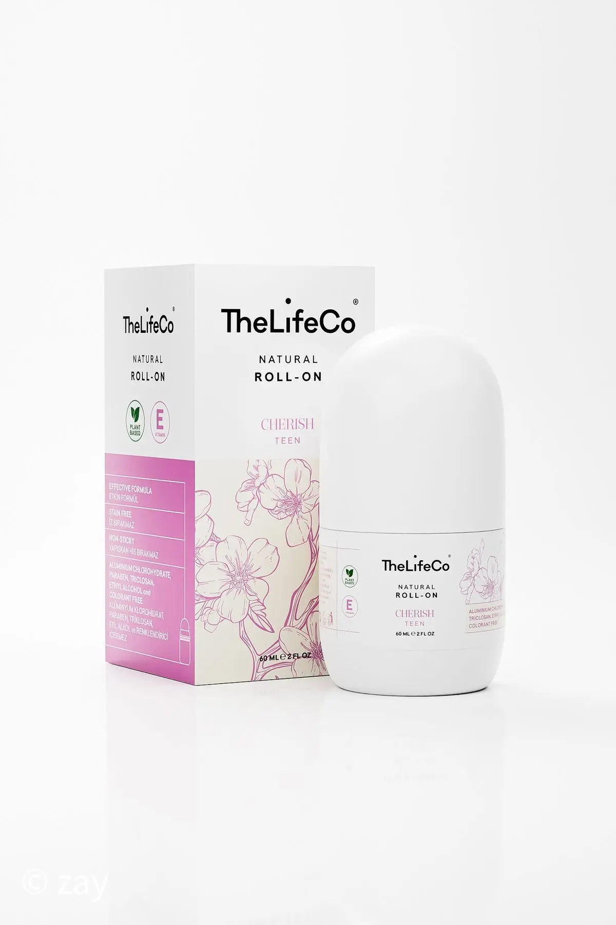 TheLifeCo Doğal Roll-on Cherish(TEENAGE) 60 ml (ALKOL,ALÜMİNYUM,PARABEN,SENTETİK KOKU İÇERMEZ)
