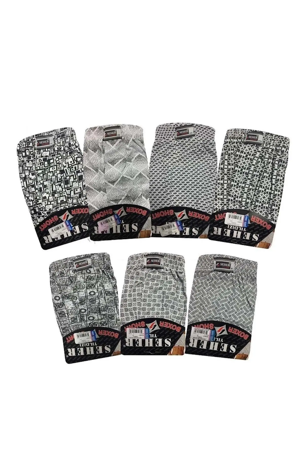 Seher Empirme Erkek 6`lı Desenli Boxer - S-1 0007