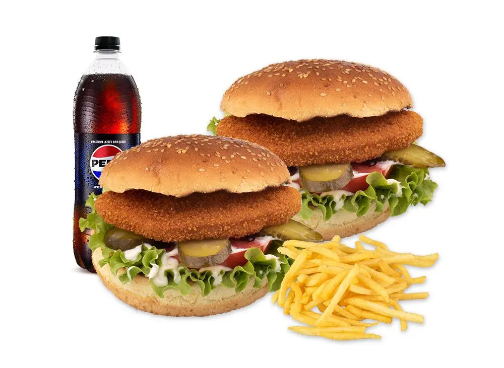 2'li İso Tavuk Burger Menü