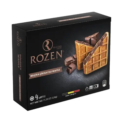 Rozen Dondurulmuş Belçika Çikolatalı Waffle 320 GR