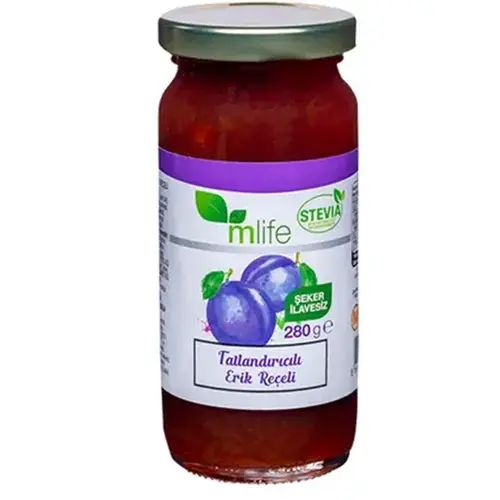 M Life Tatlandırıcılı Erik Reçeli 280 Gr