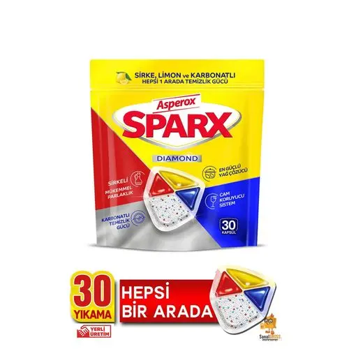 Asperox Sparx Diamond Bulaşık Makinesi Kapsül 30 Adet