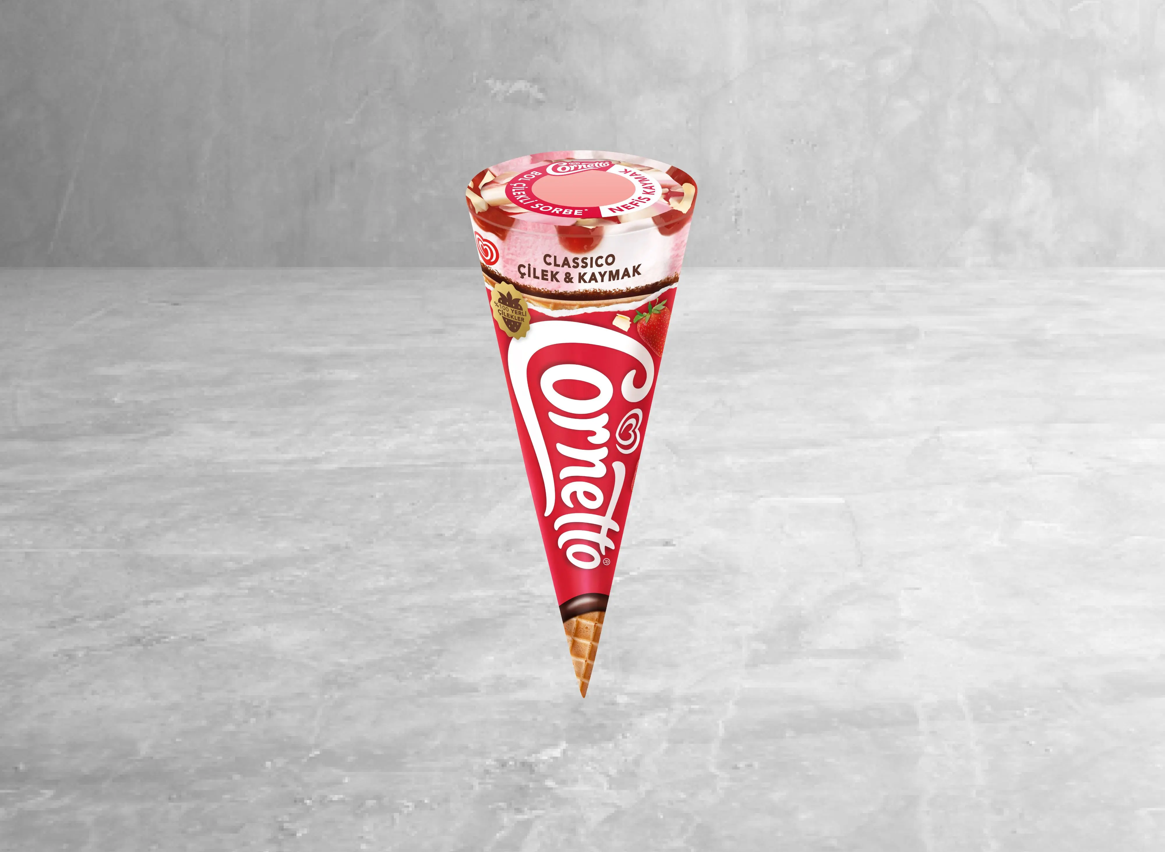 Algida Cornetto Classico Çilek