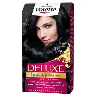 Palette Deluxe Saç Boyası 1-1 Siyah İnci Gece Mavisi 115 Ml
