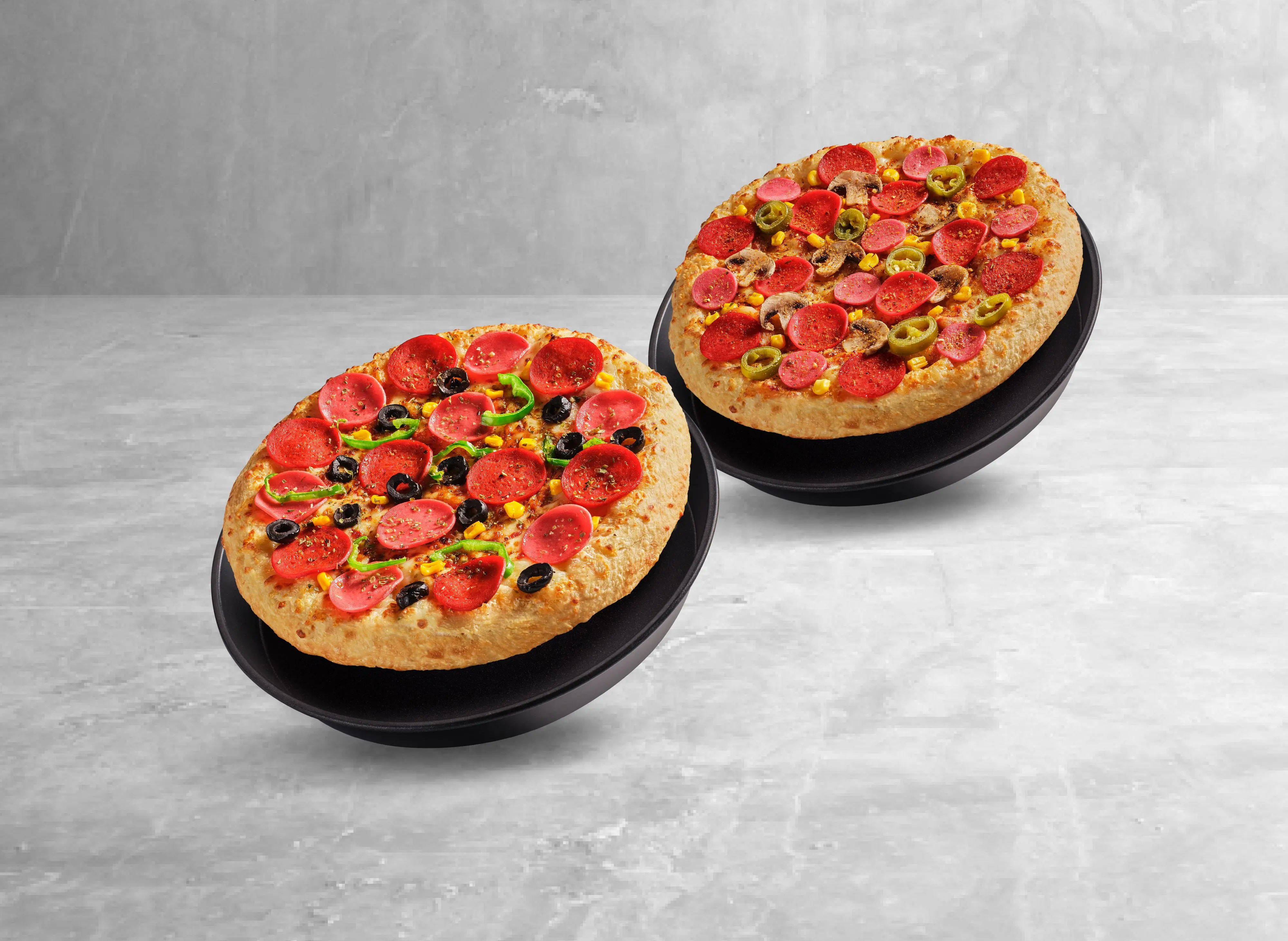 2 Orta Boy Pan Pizza