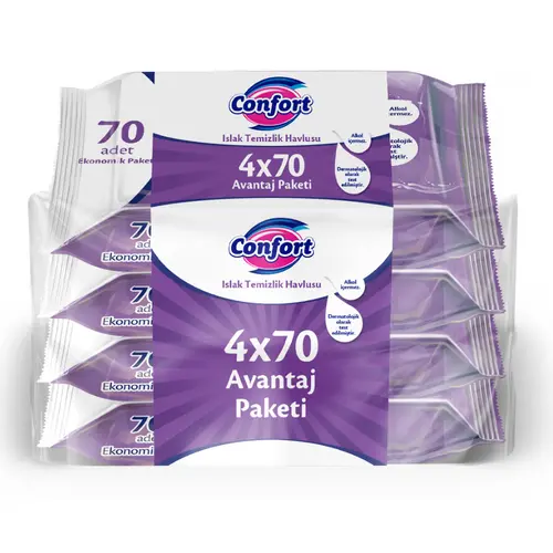 Confort Islak Temizlik Havlusu 4*70 Adet