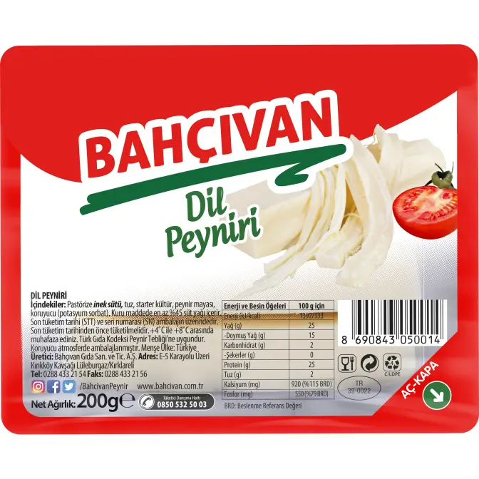 Bahçıvan Dil Peyniri 200 Gr