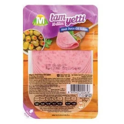 Migros Tam Yetti Hindi Parça Etli Salam 60 G