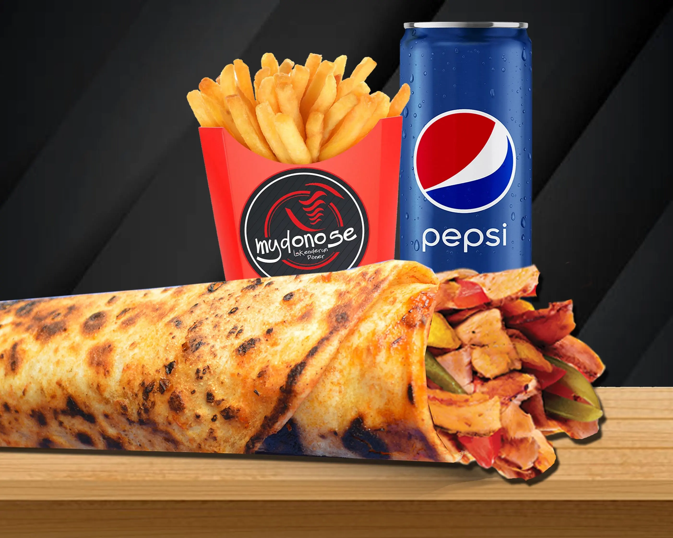 Tavuk Döner Dürüm & Kutu İçecek Menü