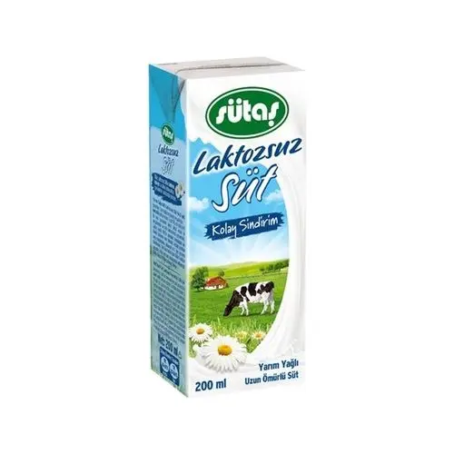 Sütaş Süt Laktozsuz 200 Ml