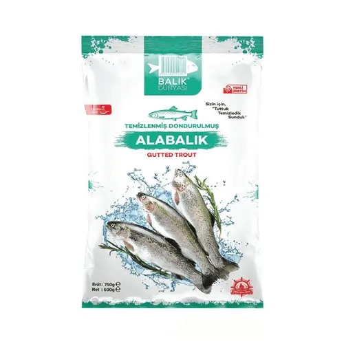 Balık Dünyası Dondurulmuş Alabalık %20 Glaze 750 Gr