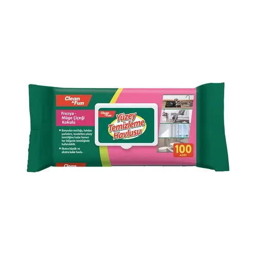 Clean & Fun Yüzey Temizleme Havlusu Mikrofiber 100 Adet