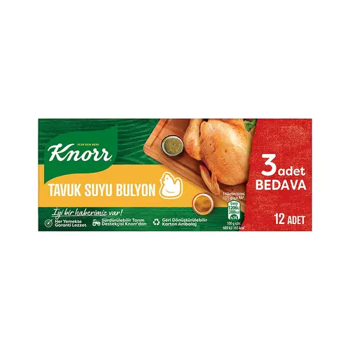 Knorr Tavuk Suyu Bulyon 12 Adet 120 Gr