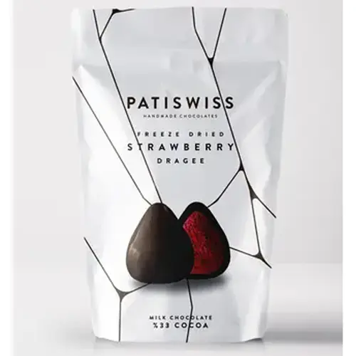 Patiswiss Sütlü Çikolata Kaplamalı Çilekli Draje 80 Gr