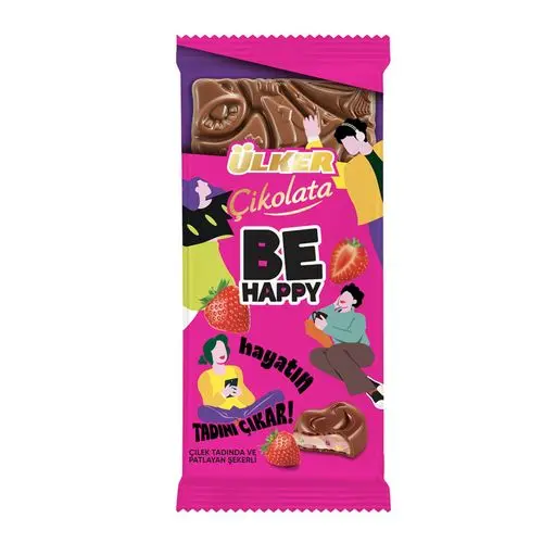 Çikolata Be Happy Tblet Çilek 88 G Ülker