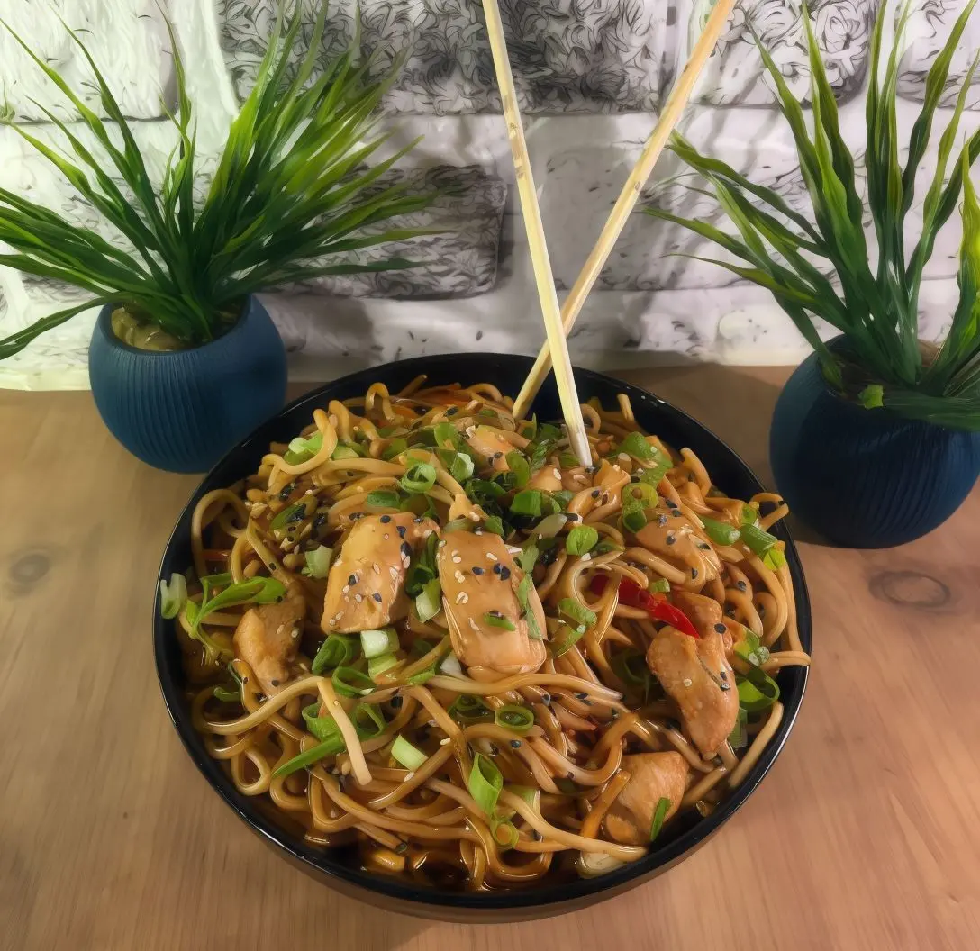 Teriyaki Soslu Tavuklu Noodle