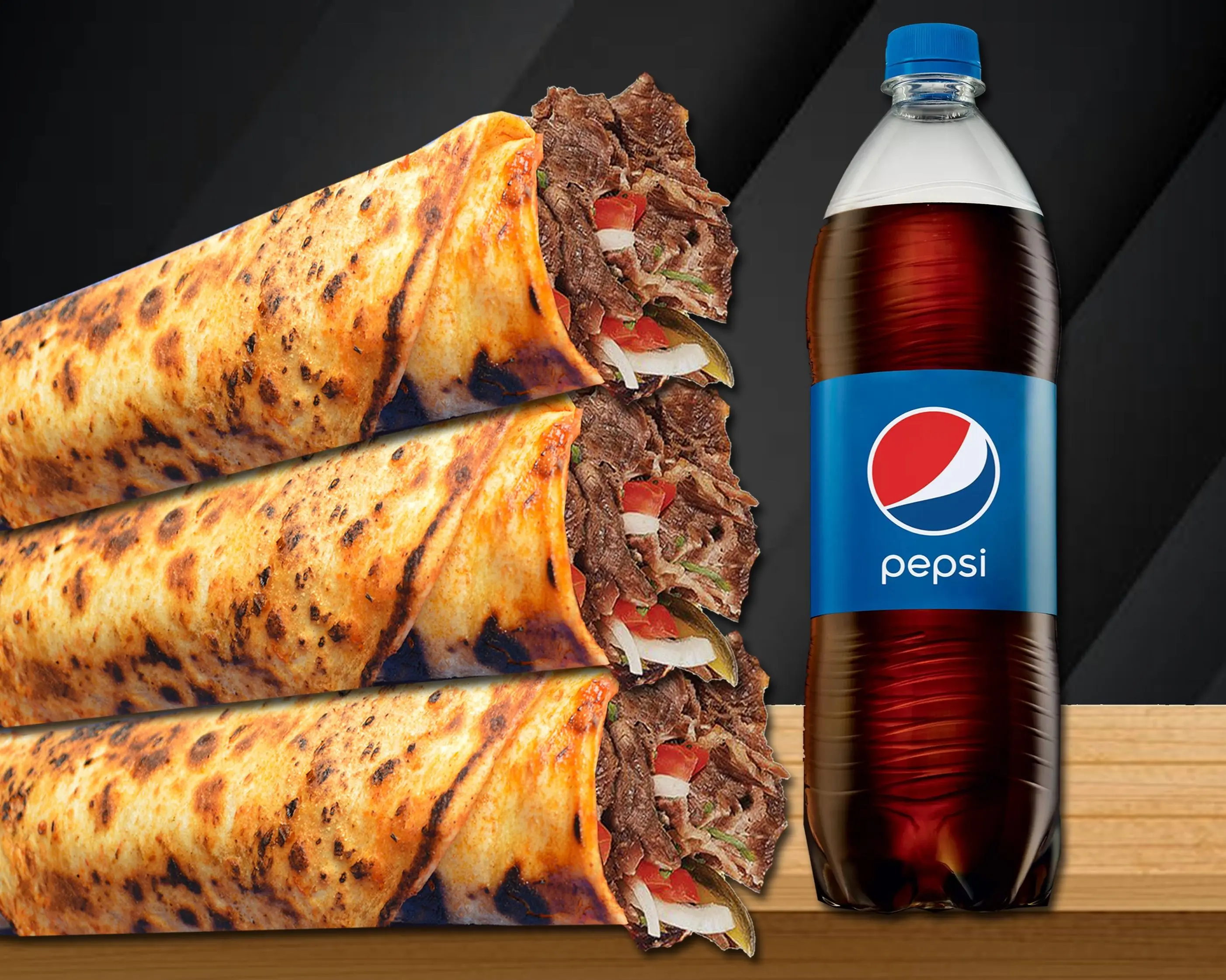 3'Lü Et Döner Dürüm Menü