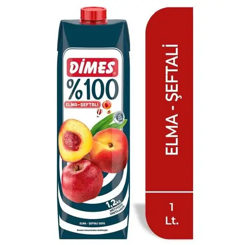 Dimes %100 Şeftali Elma Suyu 1 Lt