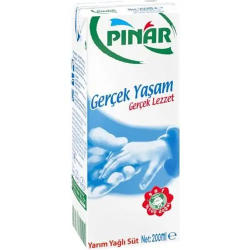 Pınar Yarım Yağlı Süt 200 ML