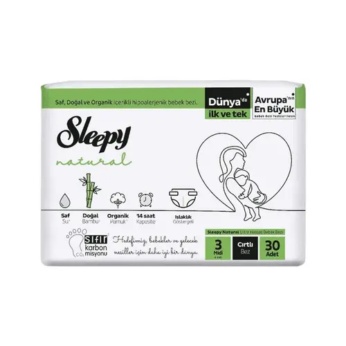 Sleepy Natural Çocuk Bezi Midi 30lu Adet