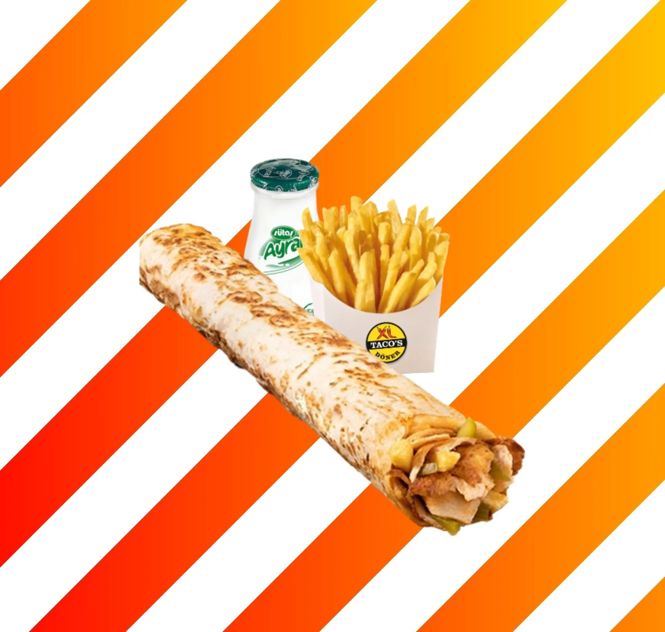 XL Tavuk Döner Dürüm Menü (150 gr.)