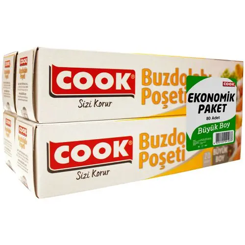 Cook Buzdolabı Poşeti (3+1) Büyük Boy 80li Adet