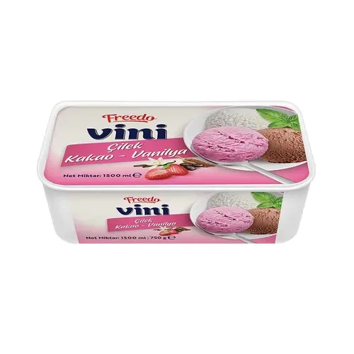 Freedo Dondurulmuş Vini Çilek Kakao Vanilya 1.5 Lt