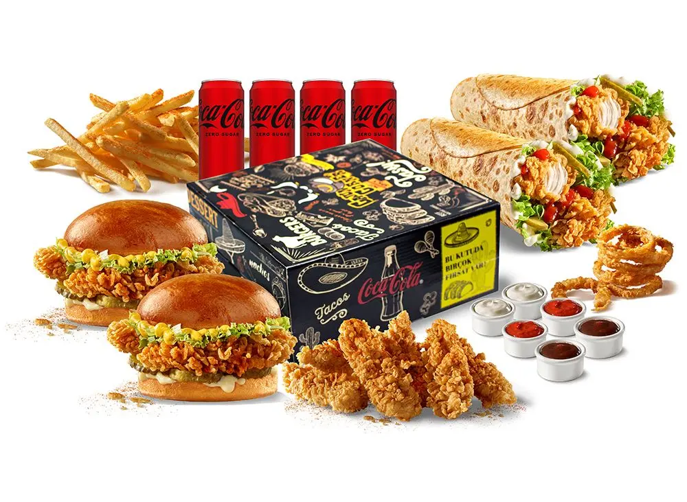 Cajun Mega Box Menü (4 Kişilik)