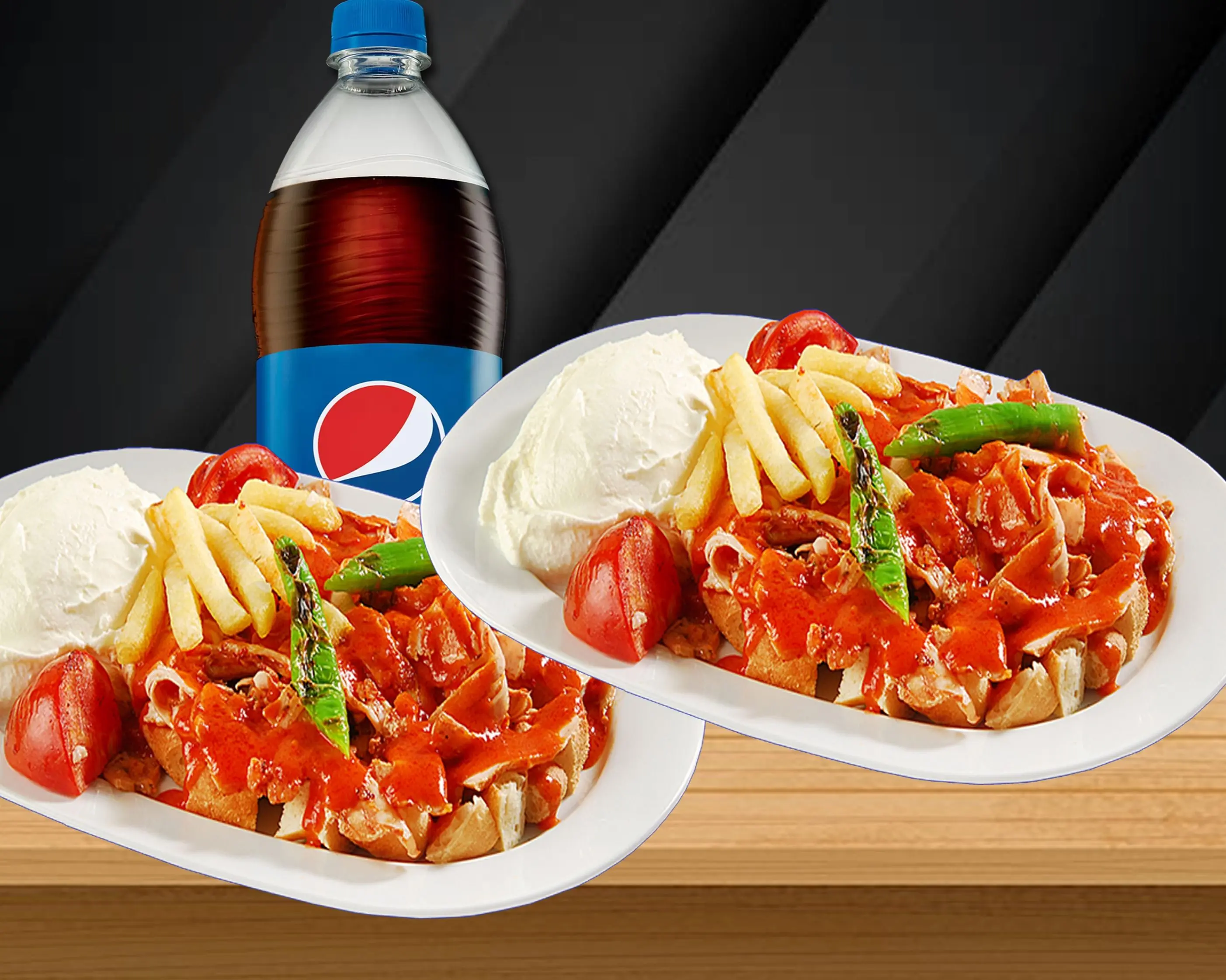2'li İskender (Tavuk Dönerden) Menü