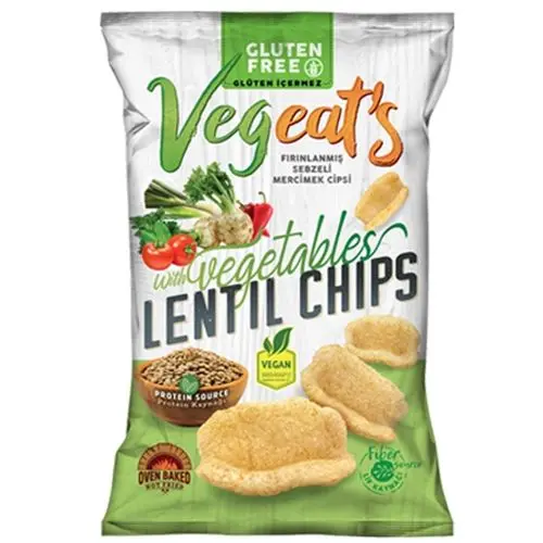 Vegeat's Fırınlanmış Sebzeli Mercimek Cipsi 50g