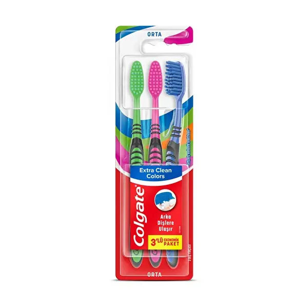 Colgate Extra Clean Colors Diş Fırçası 3 Adet