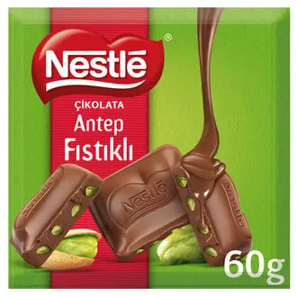Nestle Çikolata Antep Fıstıklı Sütlü, 60 GR