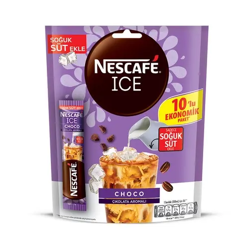Nescafe Kahve Instant 3u1 Arada Buzlu Orijinal ve Cikolatali 10lu 105 Gr