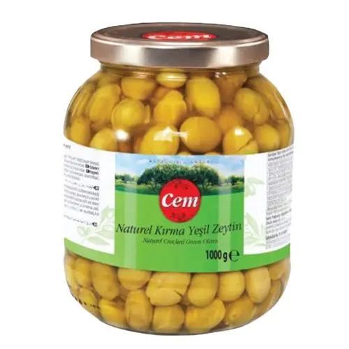Cem Kırma Yeşil Zeytin 201-260 Kalibre 1000 Gr