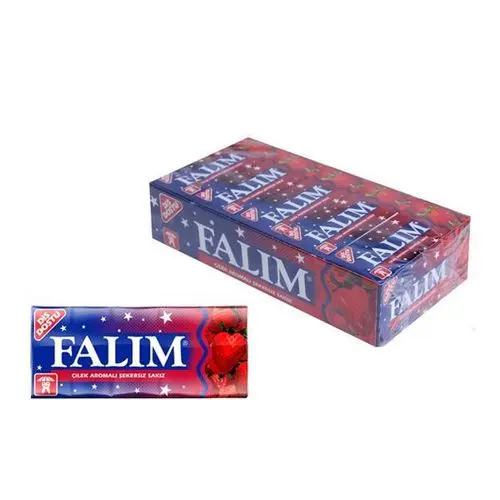 Falım Sakız Şekersiz Çilek 5 Adet