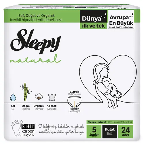 Sleepy Natural Junior Külot Bez 24 Adet
