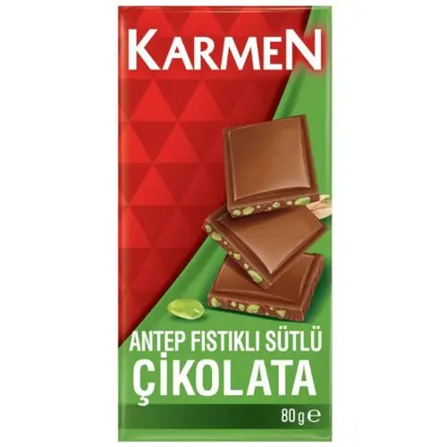 Karmen Antep Fıstıklı Çikolata 80gr