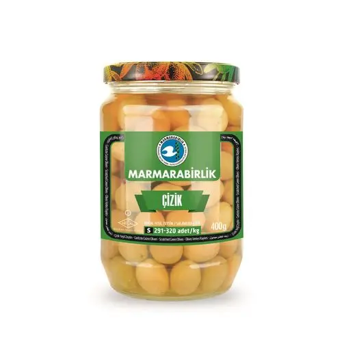 Marmara Birlik Çizik Yeşil Zeytin 291-350 Adet/Kg 400 Gr