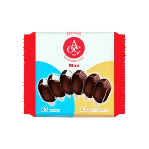 Atatürk Orman Çiftliği Mini Stick Dondurma 3x Vanilya 3x Kakaolu 360 Ml