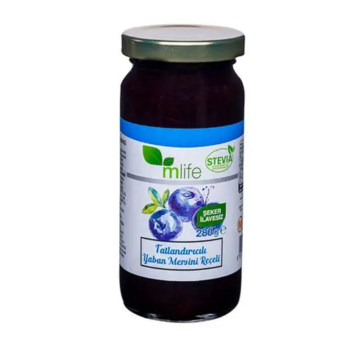 Mlife Tatlandırıcılı Yaban Mersini Reçeli 280 Gr