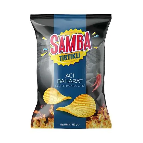 Samba Cips Patates Tırtıklı Acı, 135 GR