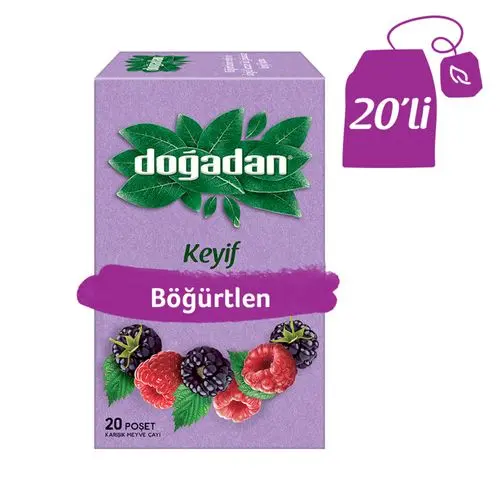 Doğadan Böğürtlen Çayı Poşet 20 Adet 38 Gr